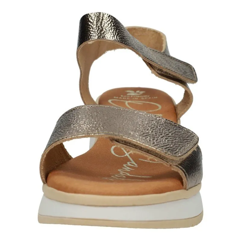 5411 Sandalias de piel color CAVA