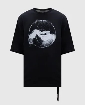 Ann Demeulemeester Black t-shirt with Dieter print