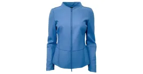 Autre Marque Chaqueta de cuero azul Lafayette 148 New York 