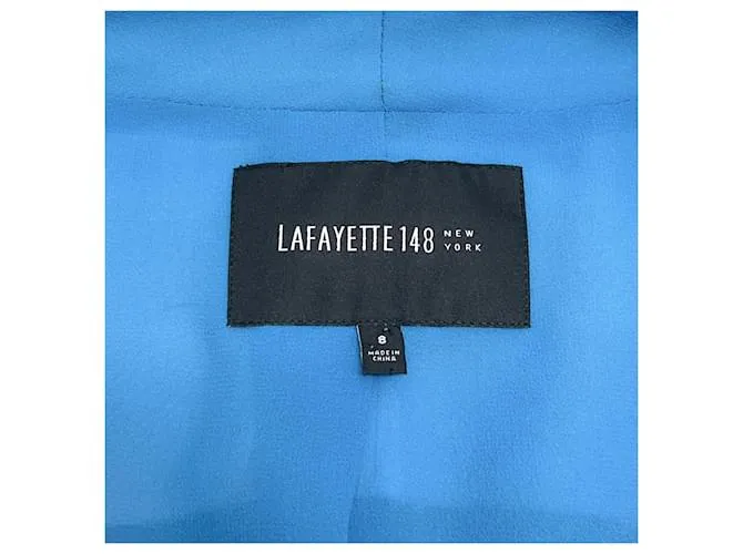 Autre Marque Chaqueta de cuero azul Lafayette 148 New York 