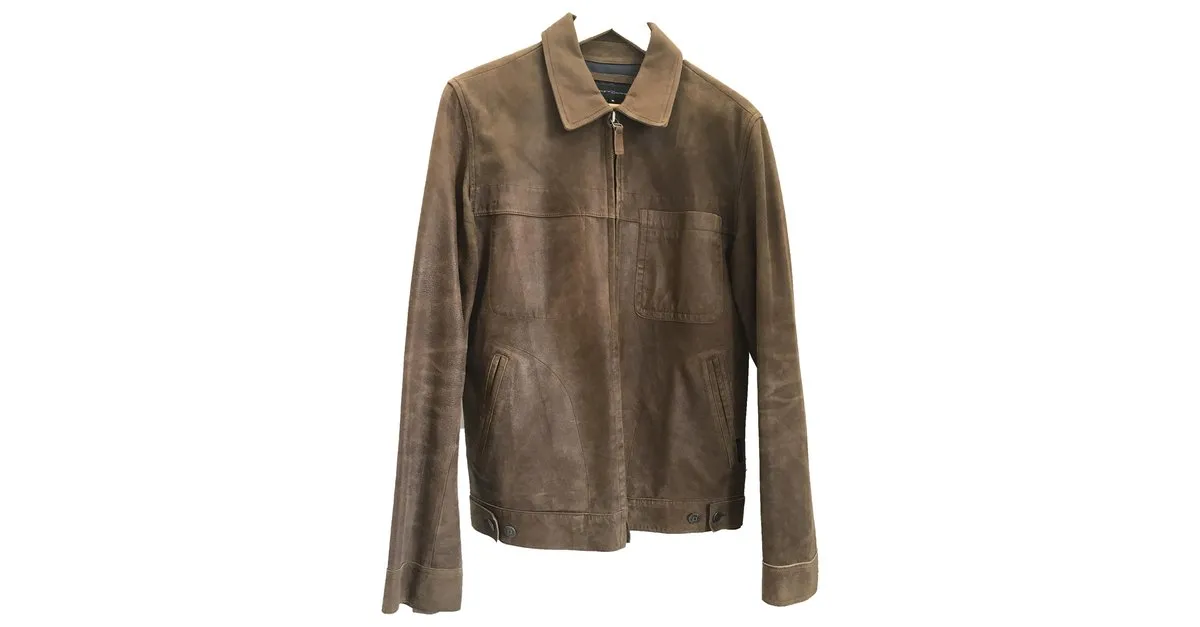 Autre Marque Chaqueta de cuero marrón Chevignon Castaño 