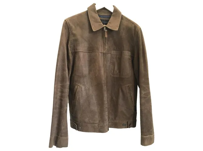 Autre Marque Chaqueta de cuero marrón Chevignon Castaño 