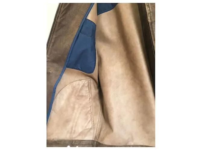 Autre Marque Chaqueta de cuero marrón Chevignon Castaño 