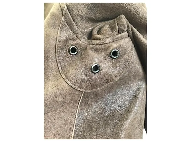 Autre Marque Chaqueta de cuero marrón Chevignon Castaño 