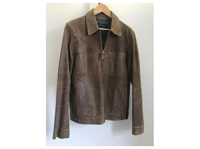 Autre Marque Chaqueta de cuero marrón Chevignon Castaño 