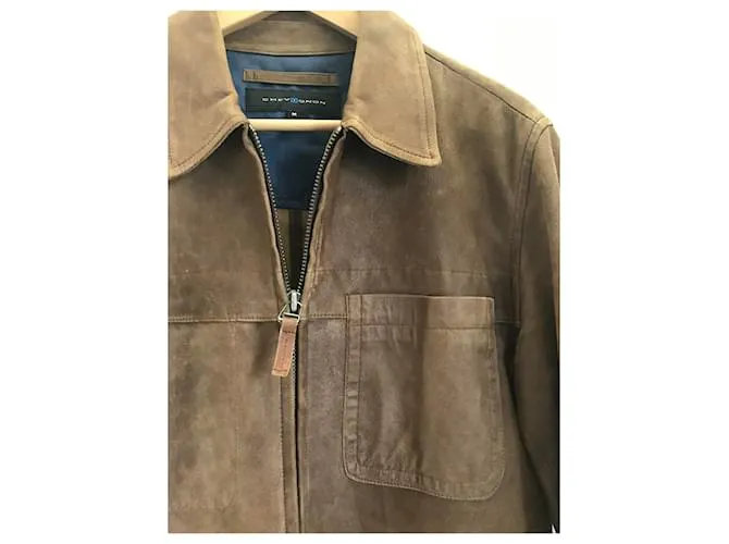 Autre Marque Chaqueta de cuero marrón Chevignon Castaño 