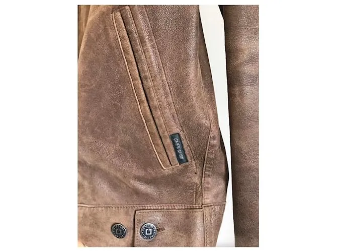 Autre Marque Chaqueta de cuero marrón Chevignon Castaño 