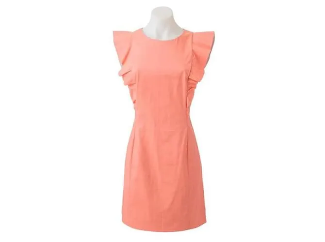 Autre Marque Vestido con volantes de DISEÑADOR CONTEMPORÁNEO Naranja 