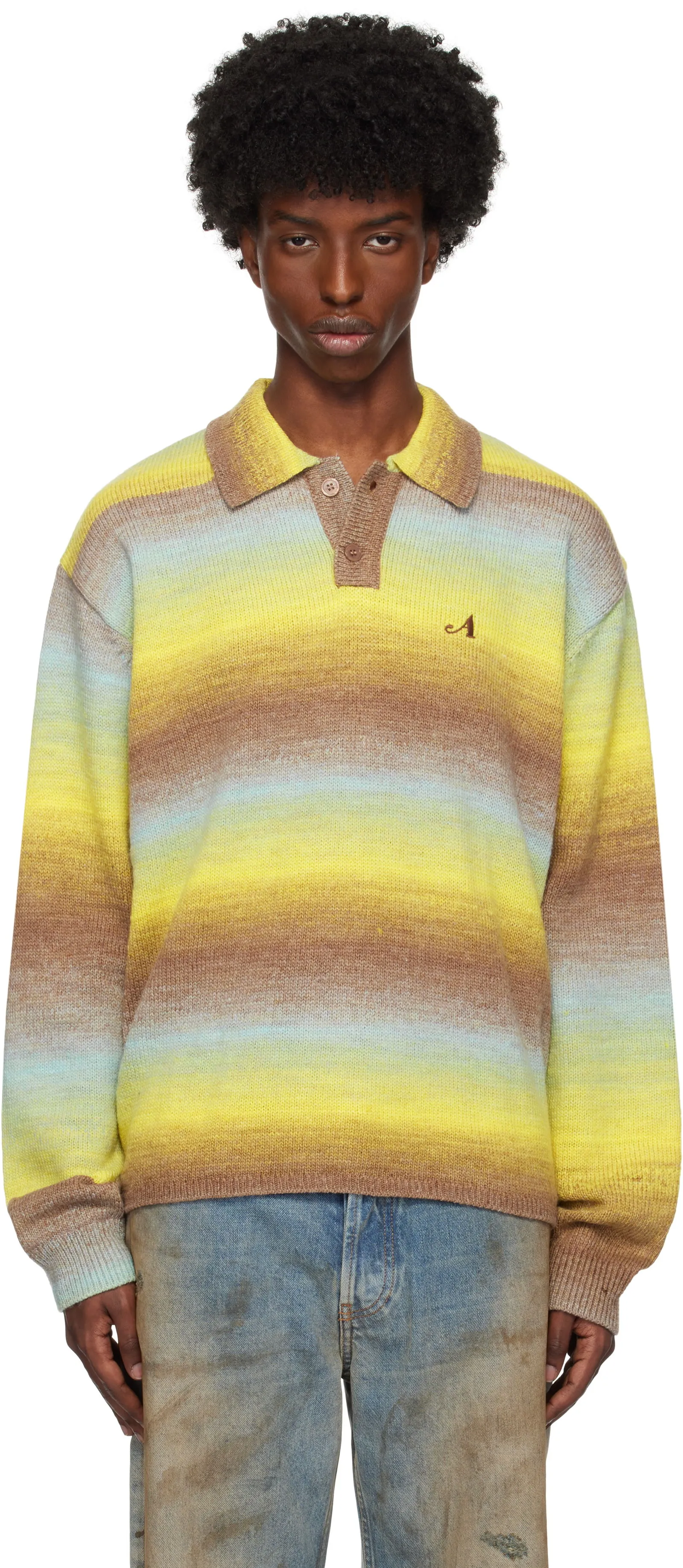 Awake NY Ombre Collared Polo