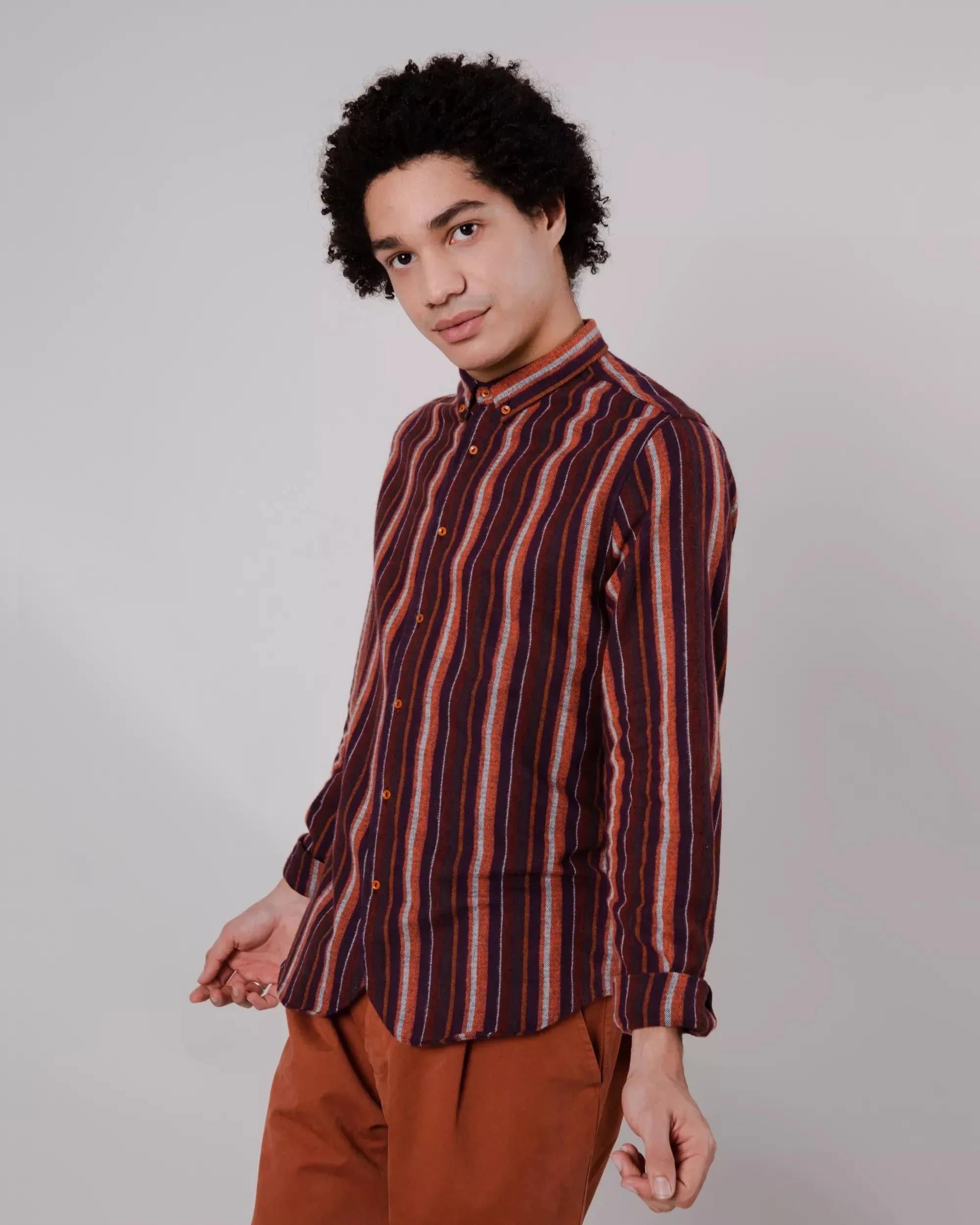 Barre Regular Shirt Orange