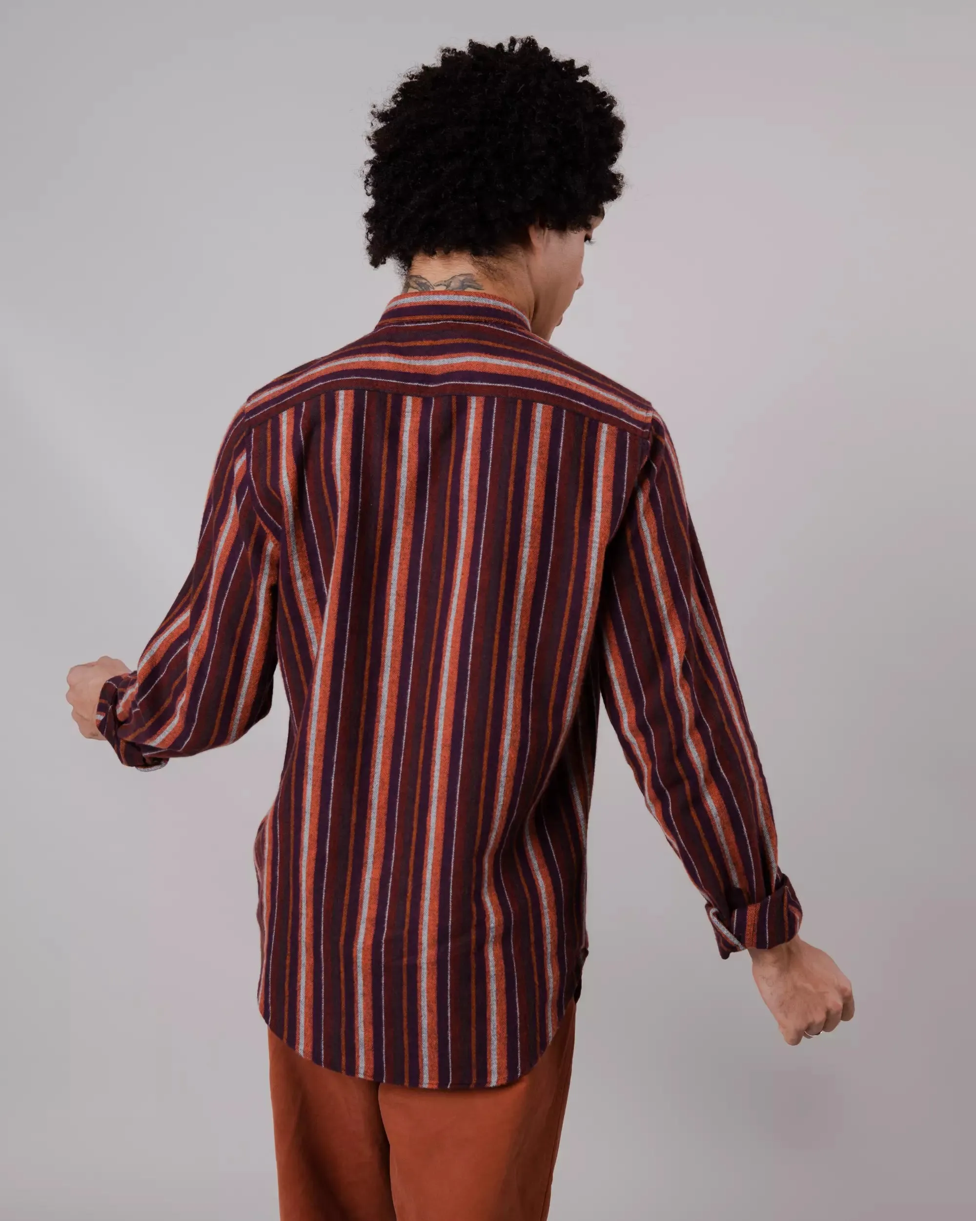 Barre Regular Shirt Orange