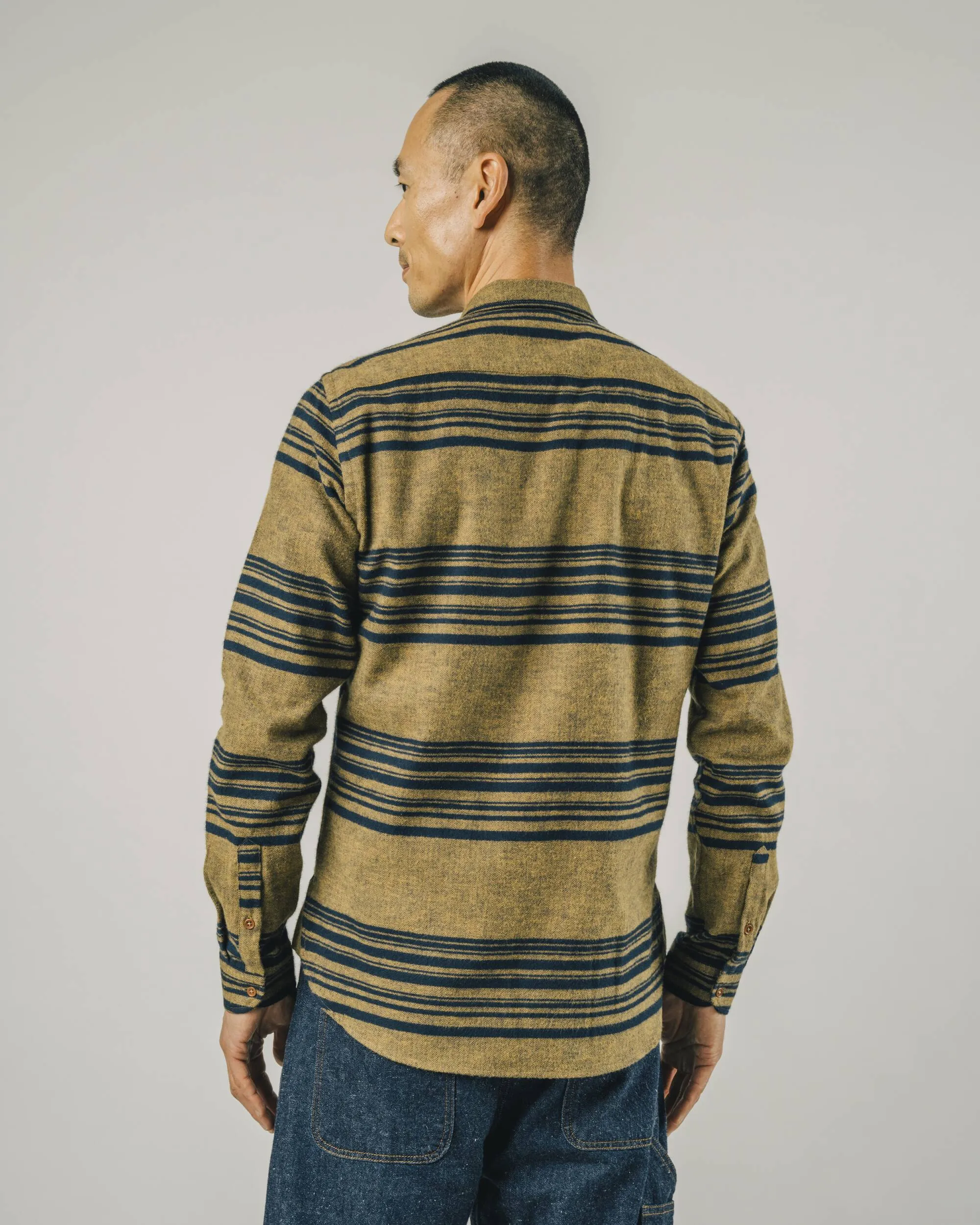 Barre Stripes Shirt Mustard