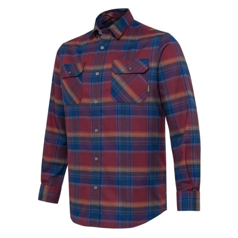 Beretta Camisa de franela cadet Burgundy Check