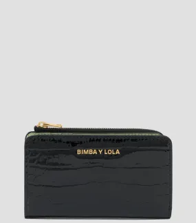 Bimba y Lola Cartera grabado cocodrilo negra Mujer