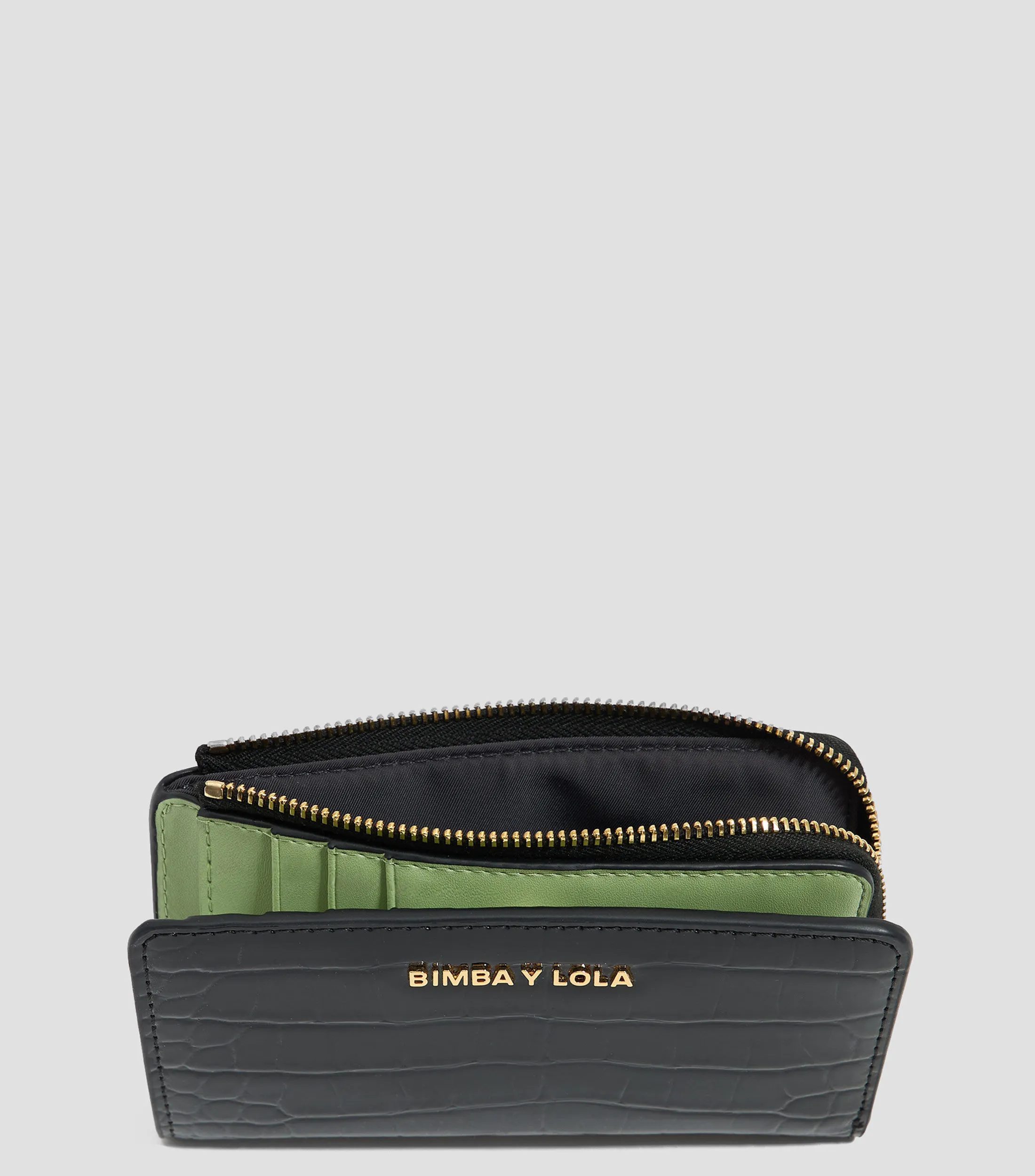 Bimba y Lola Cartera grabado cocodrilo negra Mujer