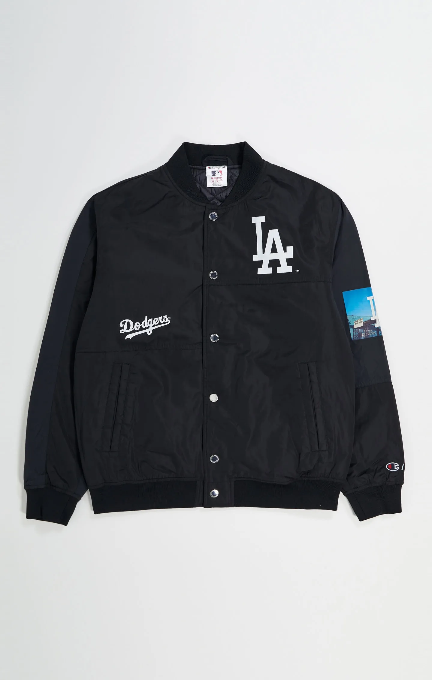 Black Chaqueta bómber MLB acolchada