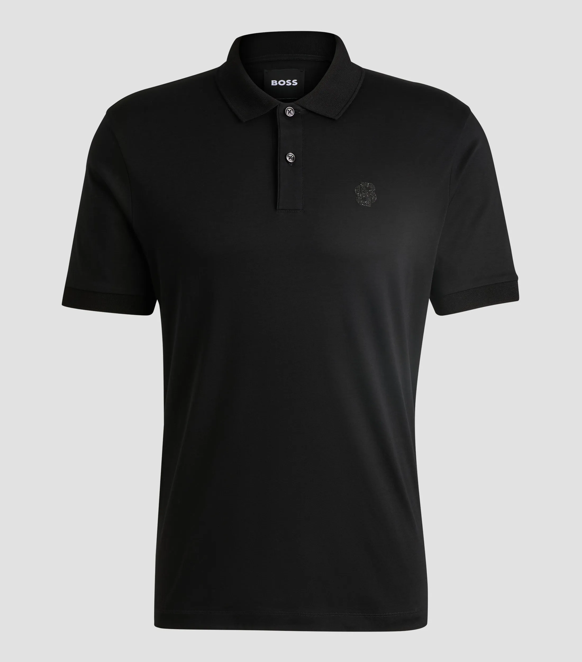 Boss Playera tipo Polo de algodón mercerizado con monograma Double B Hombre