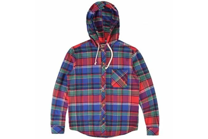 Camisa Hamilton Assorted Flannel Hooded Roja/Azul