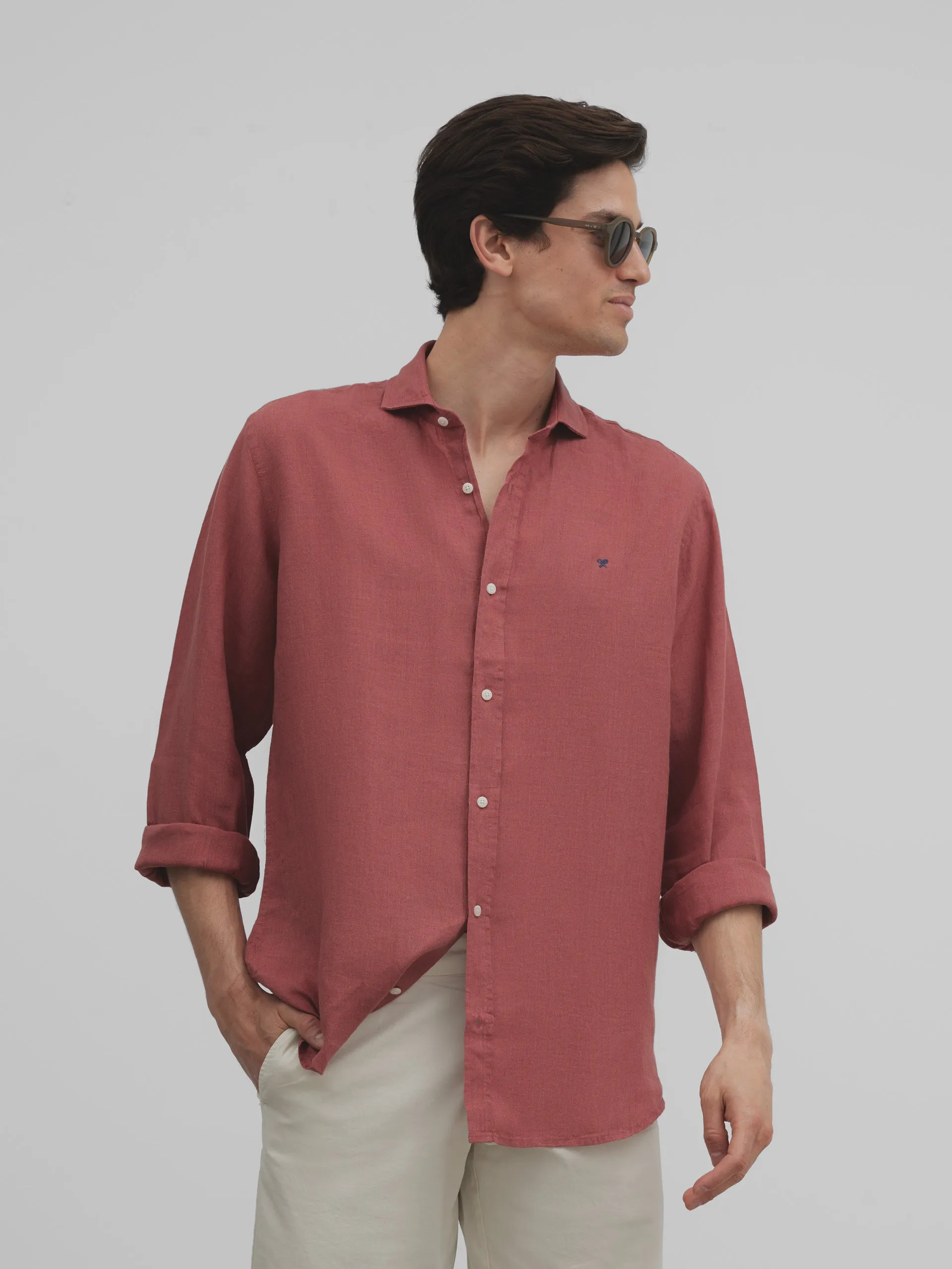 Camisa sport linen tierra