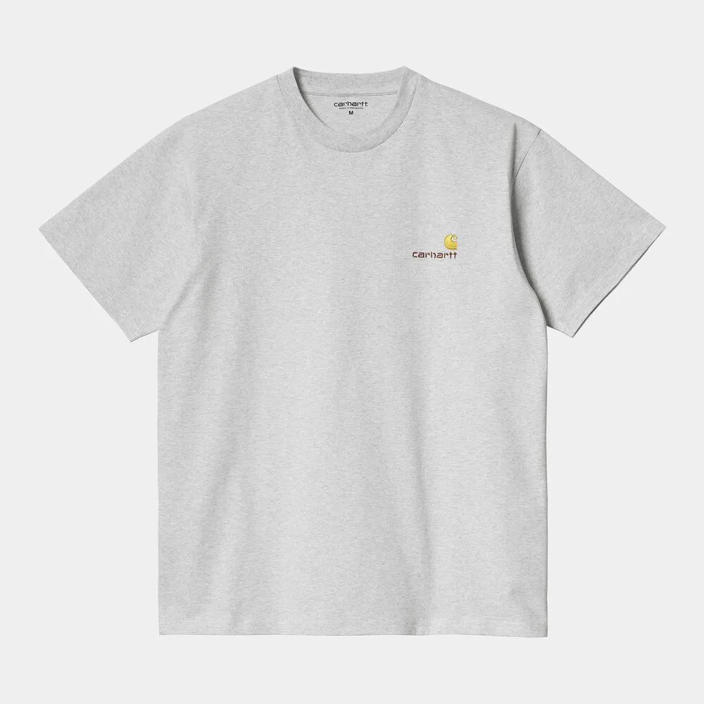 Camiseta Carhartt Gris American Script T-Shirt Ash Heather S