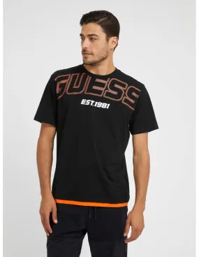 Camiseta con logo frontal de Guess