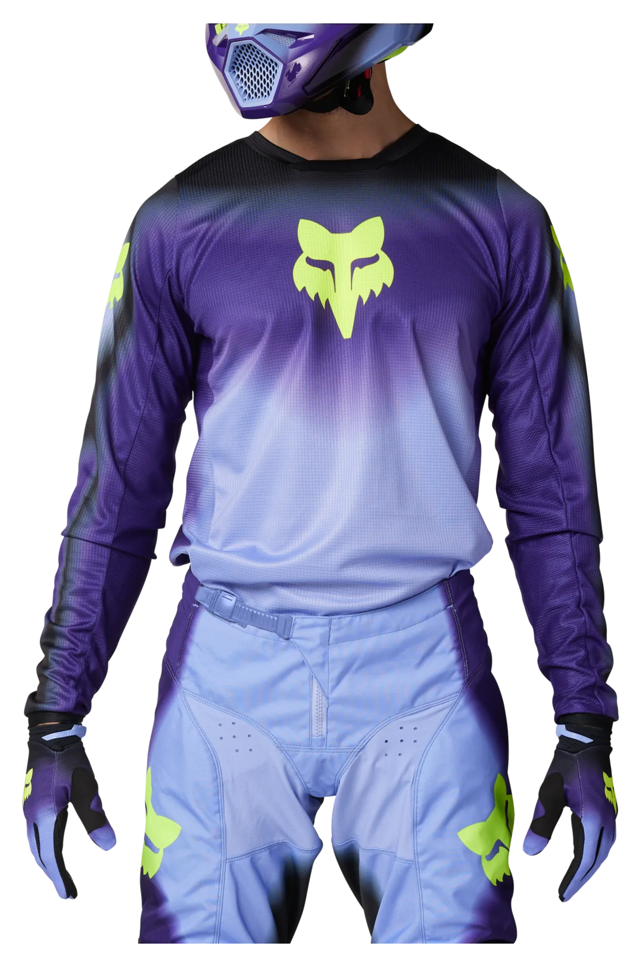 Camiseta de Cross FOX 180 Interfere Negro-Azul