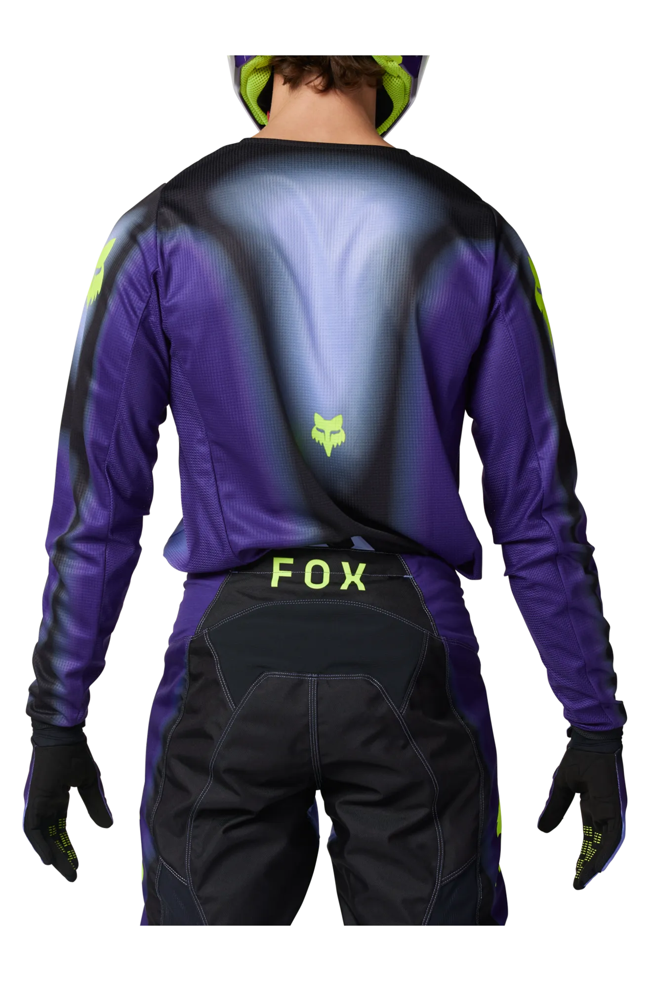 Camiseta de Cross FOX 180 Interfere Negro-Azul