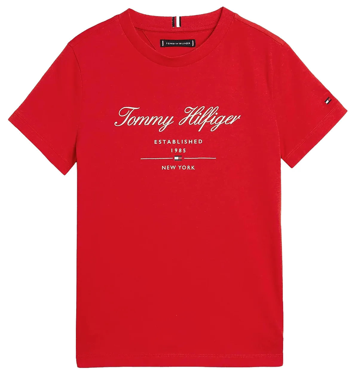 CAMISETA DE CUELLO REDONDO CON LOGO CURSIVA NIÑO TOMMY HILFIGER