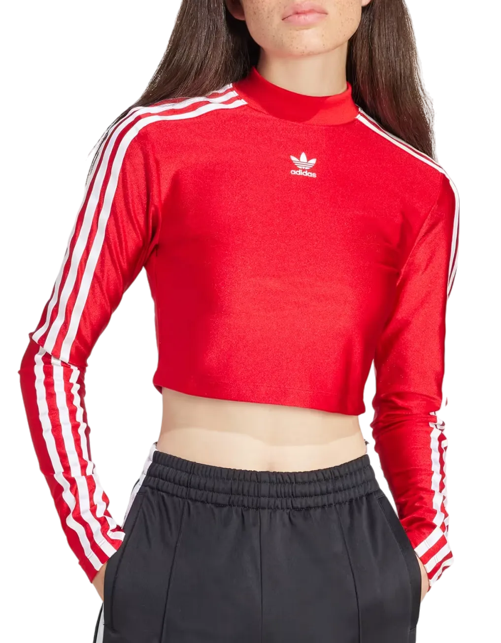 Camiseta de manga larga adidas Originals 3-Stripes Cropped