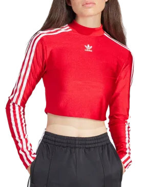 Camiseta de manga larga adidas Originals 3-Stripes Cropped