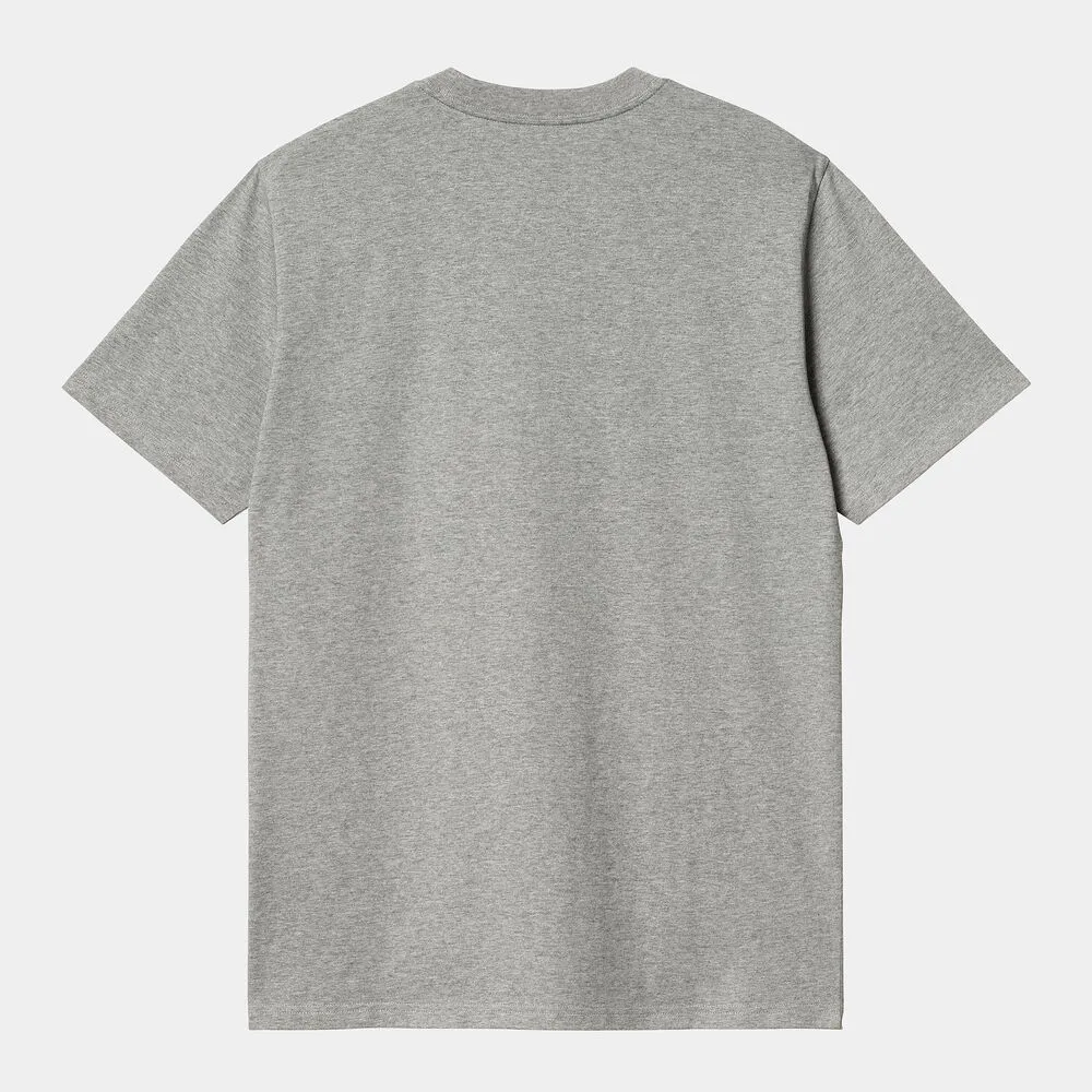 Camiseta Gris Carhartt Script T-Shirt Grey Heather/Chervil XS