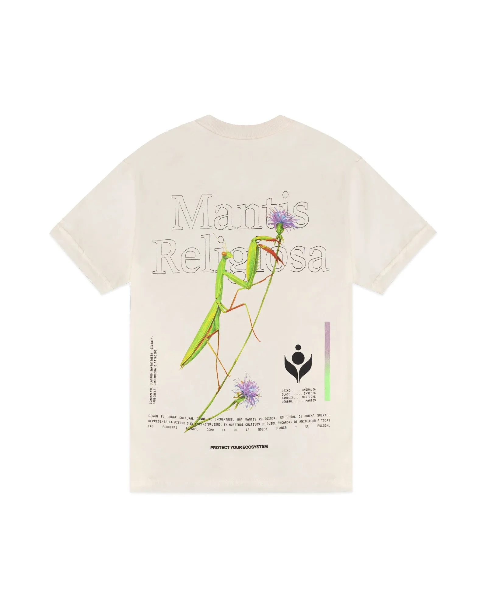 CAMISETA MANTIS RELIGIOSA HUESO