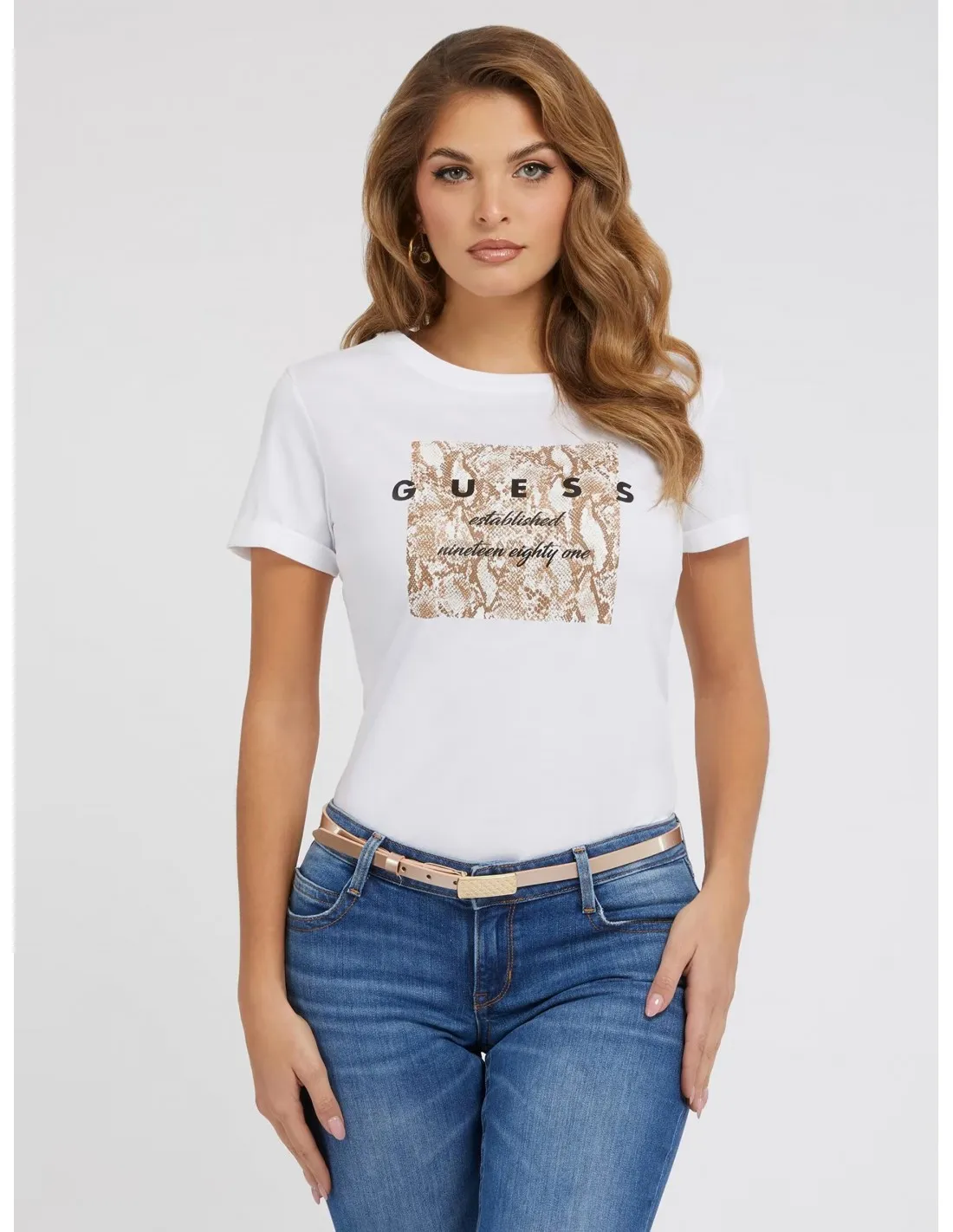 Camiseta Phyton con estampado animal de Guess