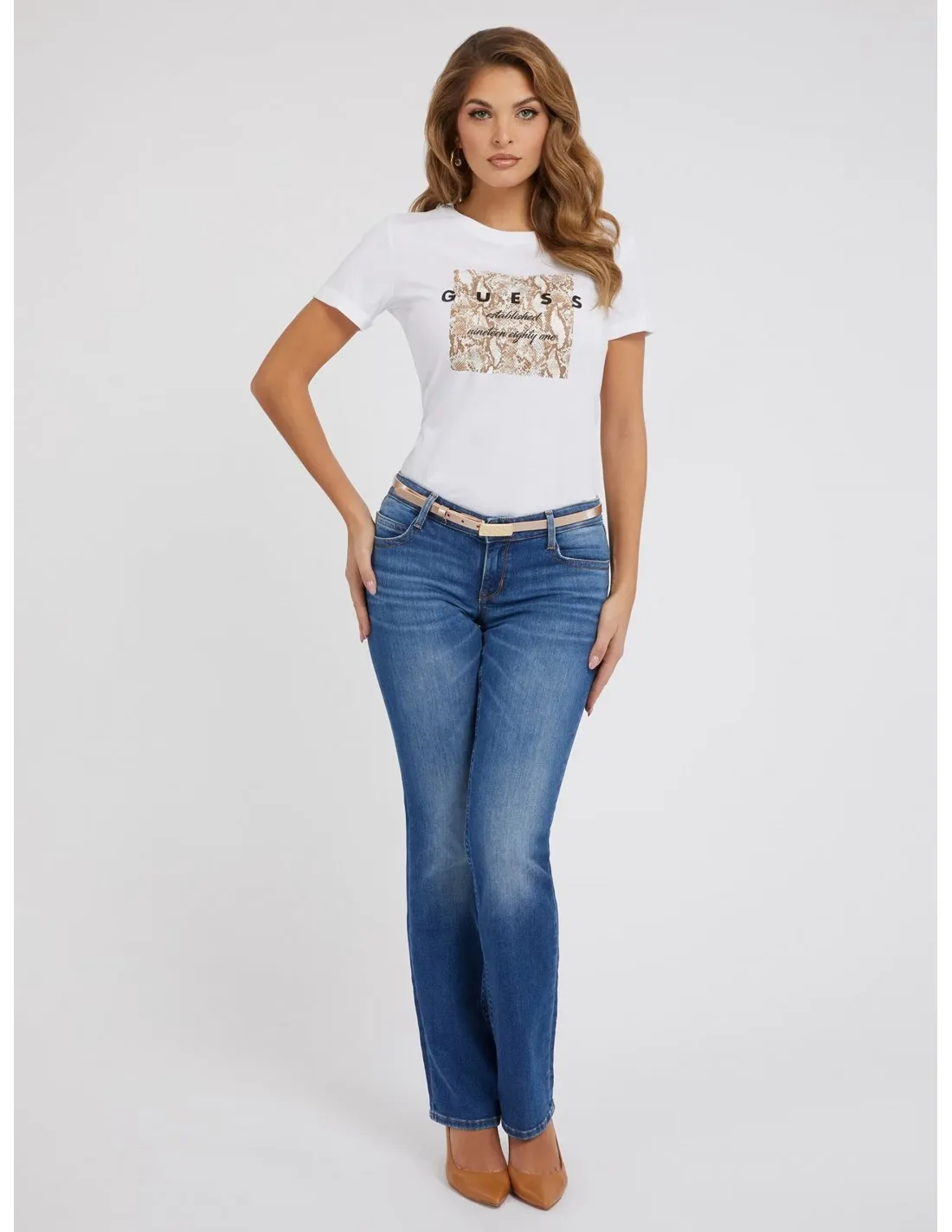 Camiseta Phyton con estampado animal de Guess