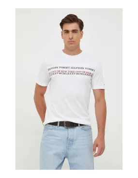 Camiseta regular fit con logo chest stripe de Tommy Hilfiger