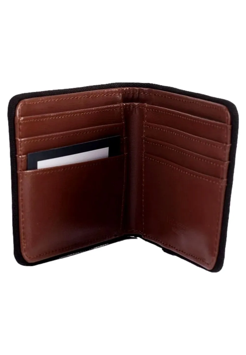 Cartera fred perry marron coated poly billfold wallet