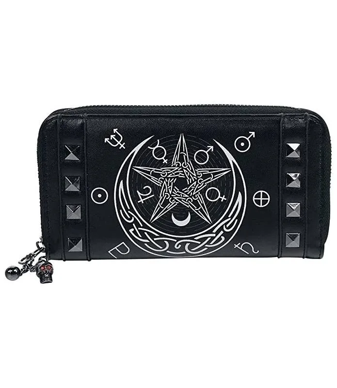 CARTERA Monedero Mujer Alargada Hollow black wallet WT1474 Banned