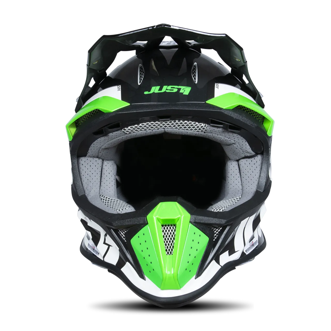 Casco de Cross Just1 J18 F Hexa Verde Fluo-Blanco-Titanio