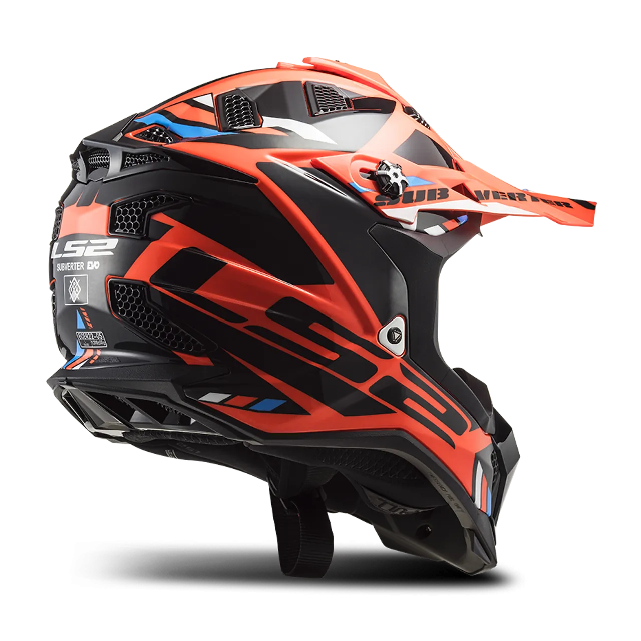 Casco de Cross LS2 MX700 SUBVERTER Stomp Flo-Naranja-Negro