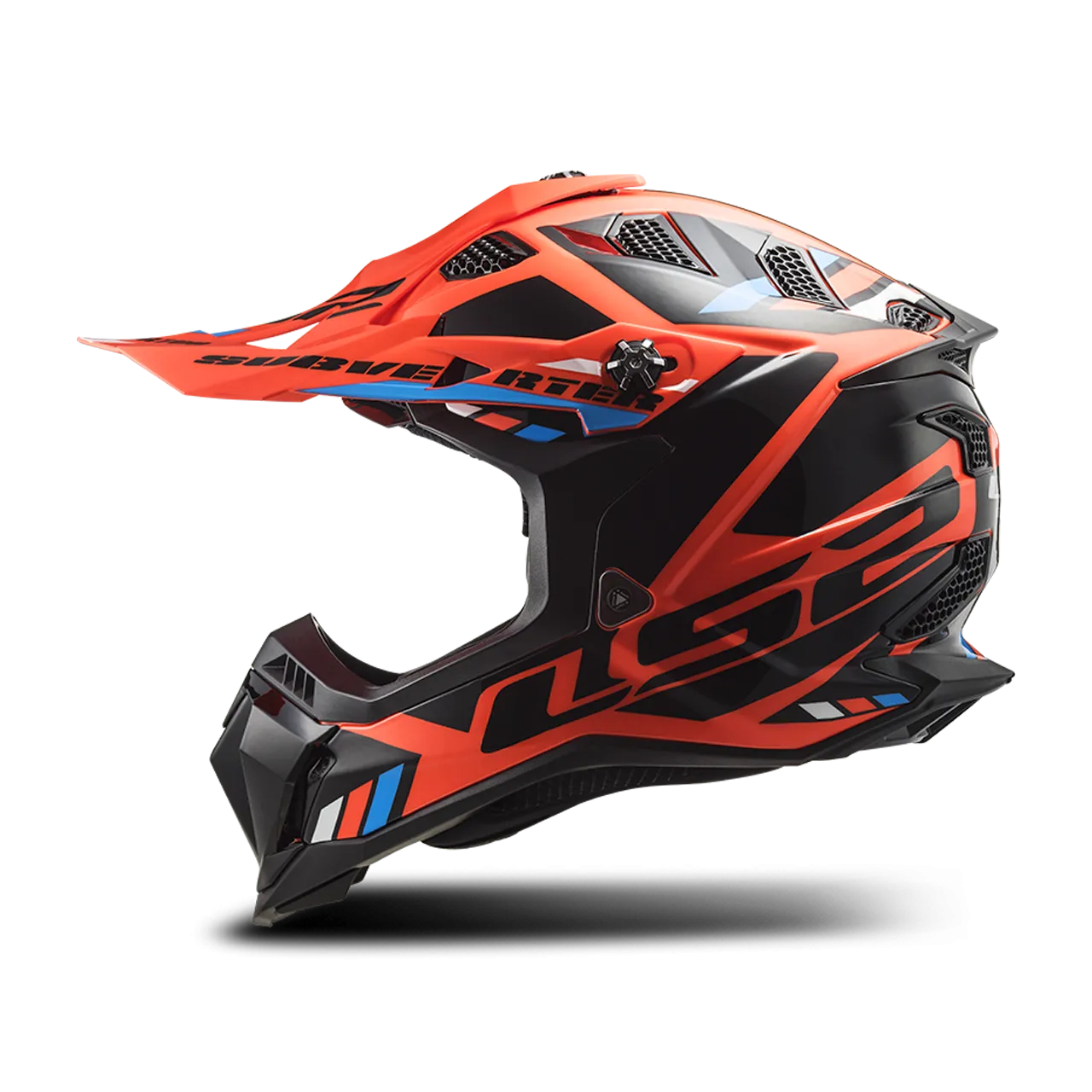 Casco de Cross LS2 MX700 SUBVERTER Stomp Flo-Naranja-Negro