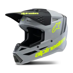 Casco de Cross Niño Alpinestars SM3 Radium ECE06 Verde-Negro–Amarillo Flúor 