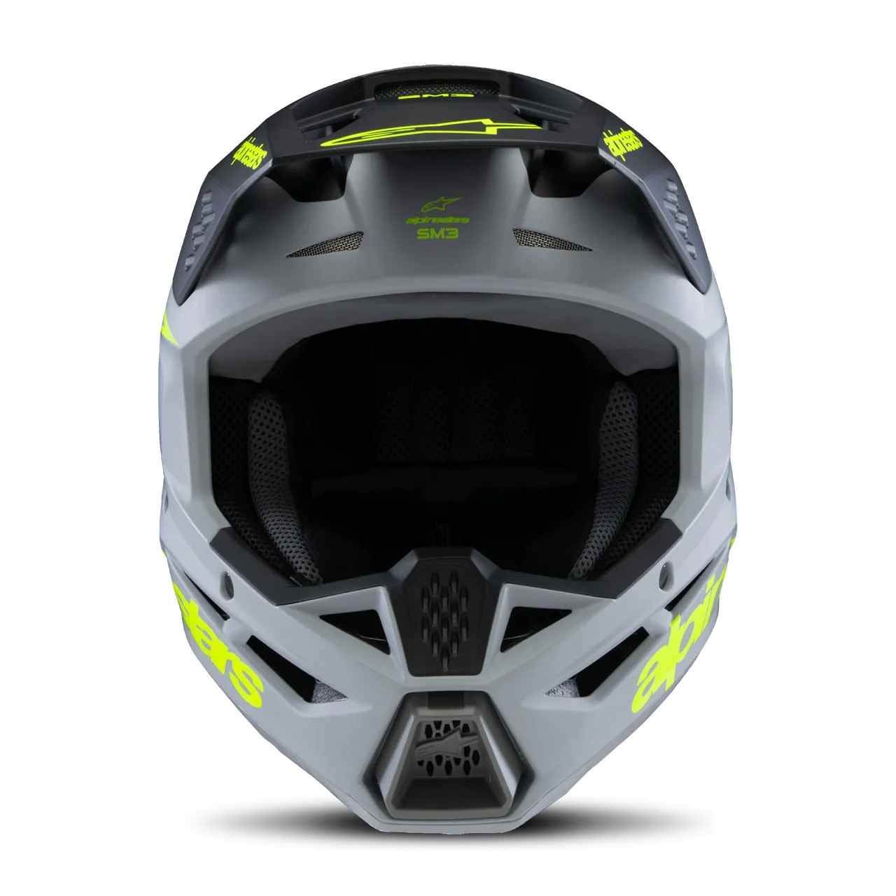 Casco de Cross Niño Alpinestars SM3 Radium ECE06 Verde-Negro–Amarillo Flúor 