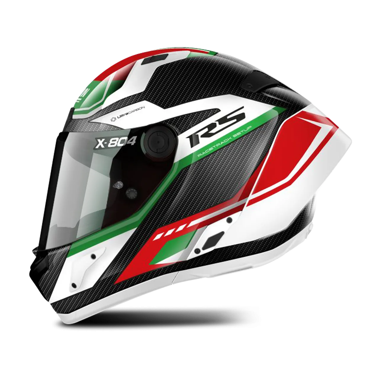 Casco Integral Nolan X-804 RS Ultra Carbon Rojo-Verde-Blanco