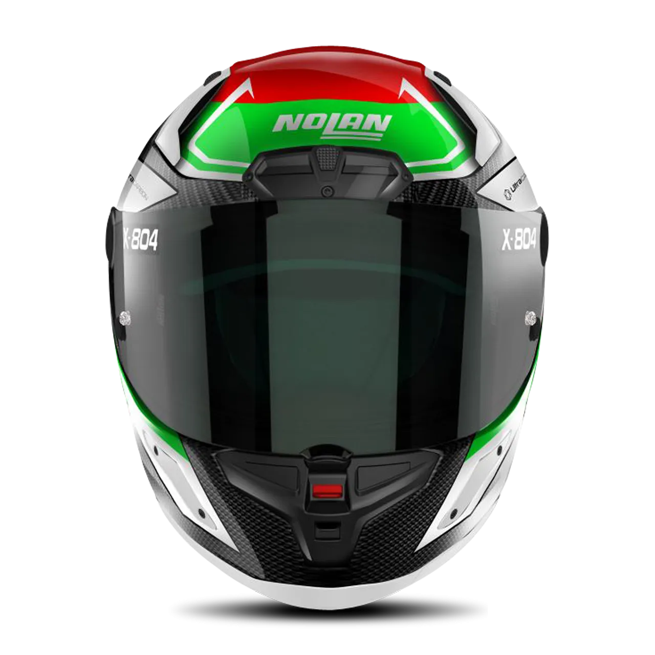 Casco Integral Nolan X-804 RS Ultra Carbon Rojo-Verde-Blanco