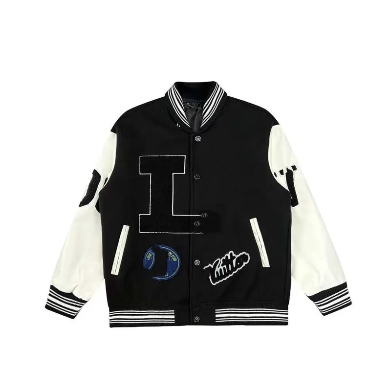 Chaqueta casual elegante con mangas de cuero para floking uniforme de béisbol de lujo HIGHT CLIP HOYS PARA HOMBRES Y MUJERES