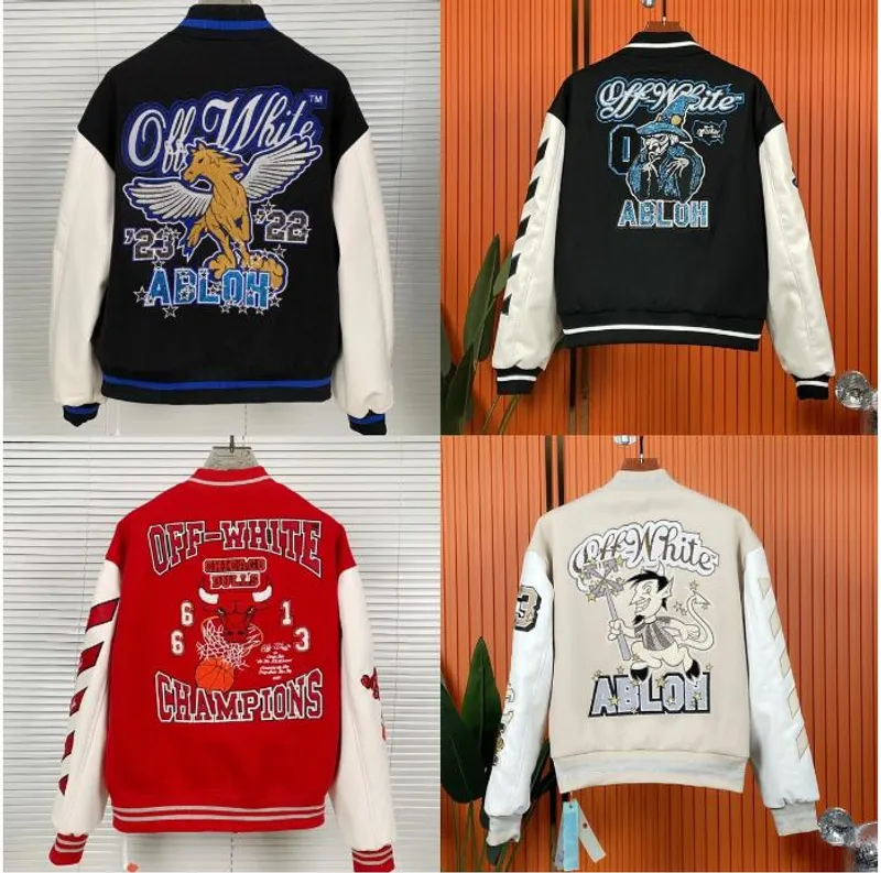 Chaqueta de béisbol de cuero con retales bordados para jóvenes europeos y americanos, chaqueta de moda urbana