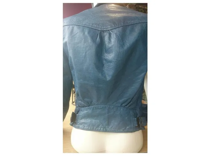 Chaqueta de cuero Guess Azul 