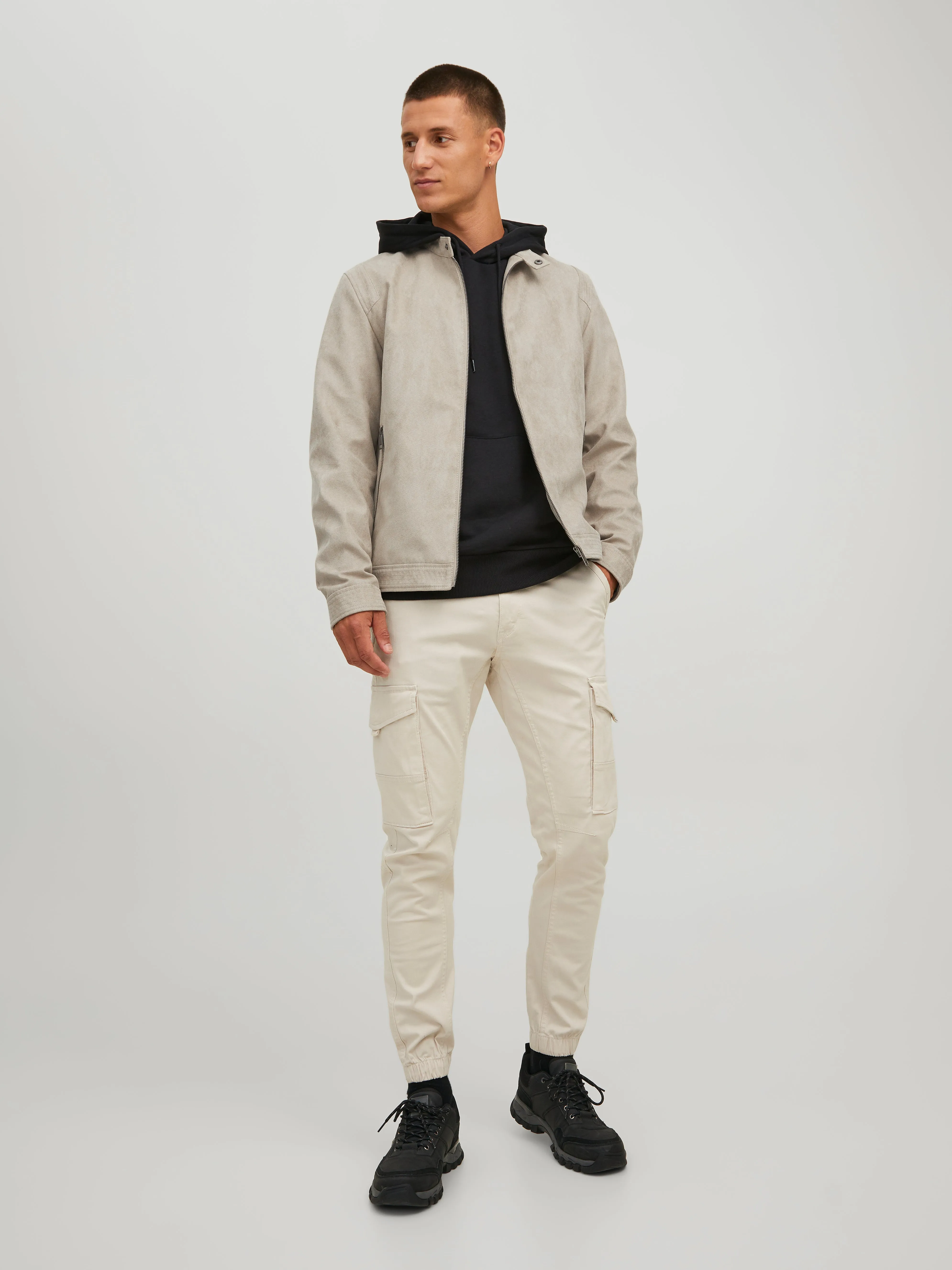 Chaqueta de cuero sintético | Beige | Jack & Jones®