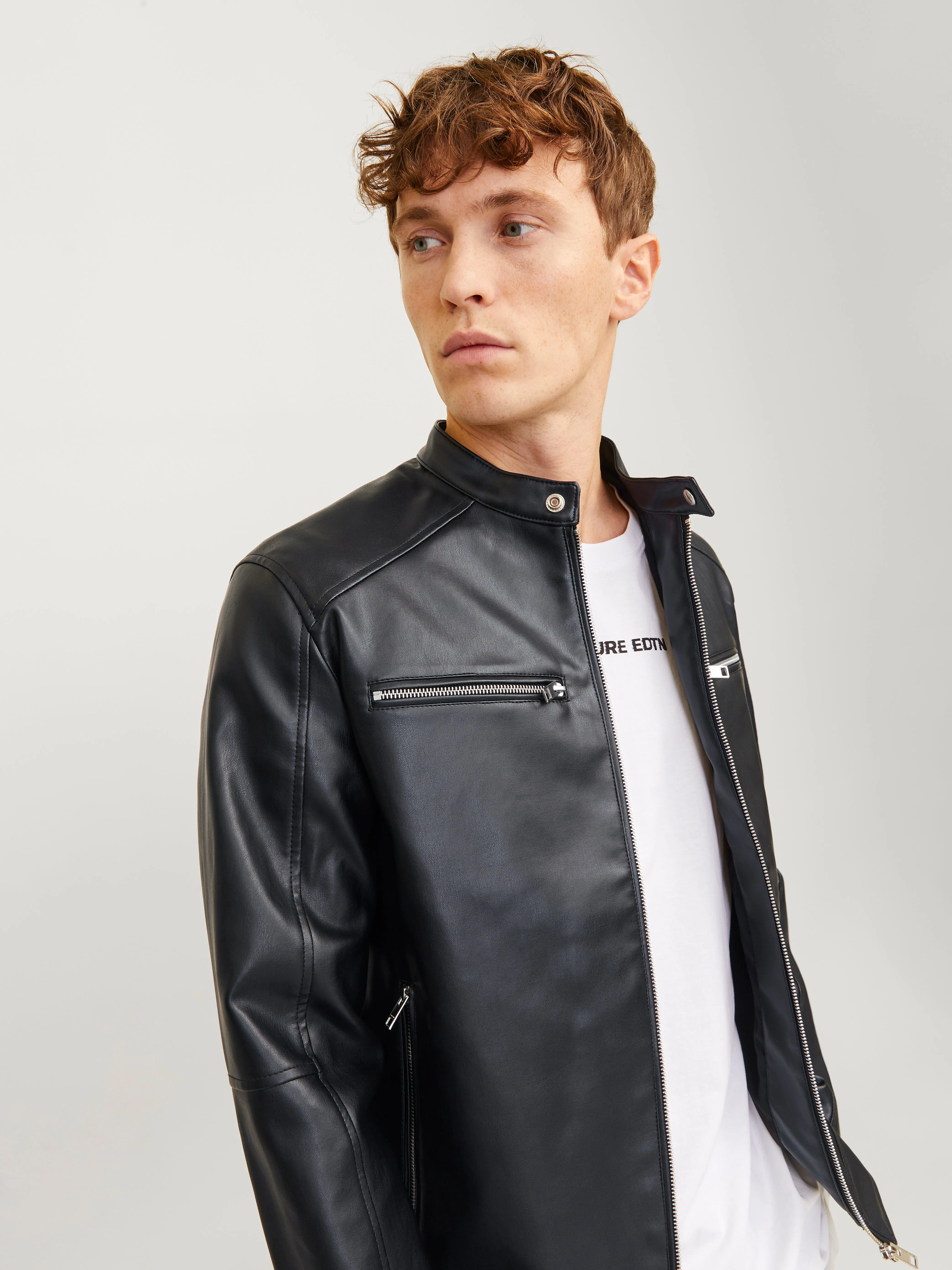 Chaqueta de cuero sintético | Negro | Jack & Jones®