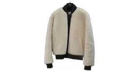 Chloé Chaqueta de cuero de shearling Chloe talla 38 Beige 